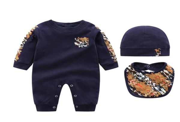 

baby girls rompers soft and breathable newborn baby clothes for boys cotton kids jumpsuit 3pcs8745456, Blue