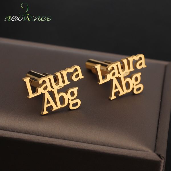 

pins brooches nextvance custom name cufflinks accessories personalized letter buttons jewelry alphabet mens wedding gifts p230704, Gray