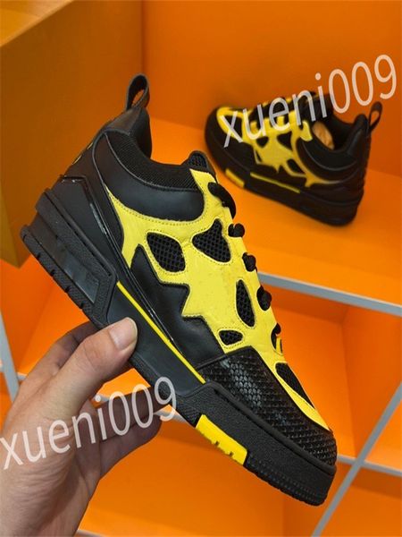 

new designer men women casual shoe triple white black sneakers gomma leather trainer printed platform trainers shoes wd230601