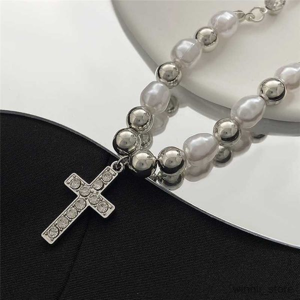 

charm bracelets fashion cross pendant bracelet for women charm pearl adjustable bracelets friendship jewelry r230704, Golden;silver
