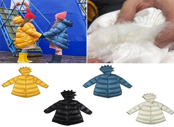 

90 duck down coat kukukid kid boys girls dinosaur down coat children fashion brand warm portable long coats lj2010176288716, Blue;gray