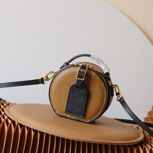 

designer mini shoulder bag luxury mini circular bag genuine leather crossbody bag 13cm high imitation handbag with box zl215