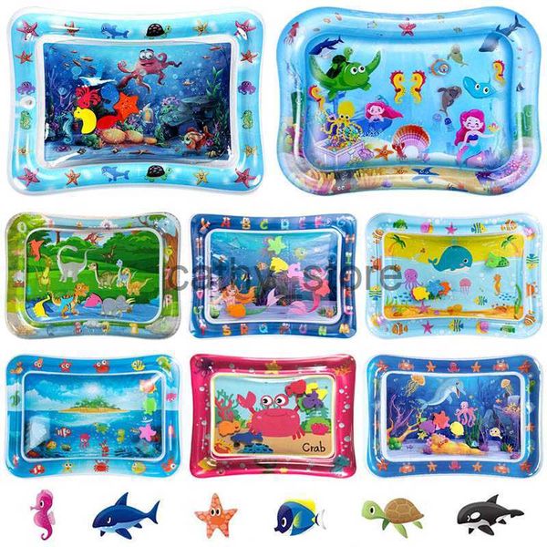

mats baby water play mat inflatable cushion infant tummy time playmat toddler for baby early education fun activity kids play center x0704