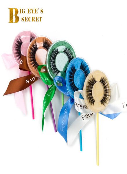 

luxury full strip lashes 100 hand made 3d mink lashes makeup natutral lashes with lollipop package eyelashes extension supplies2396288