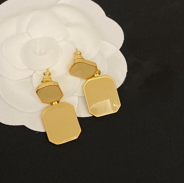 

fashion geometric designer stud earring women famous earrings 18k gold plated jewelry valentine's day gift engagement, Golden;silver