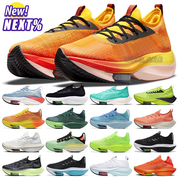 

designer shoes alpha vaporfly next% knit men women running shoes lime blast mint green ekiden outdoor sneakers prototype bright orange train