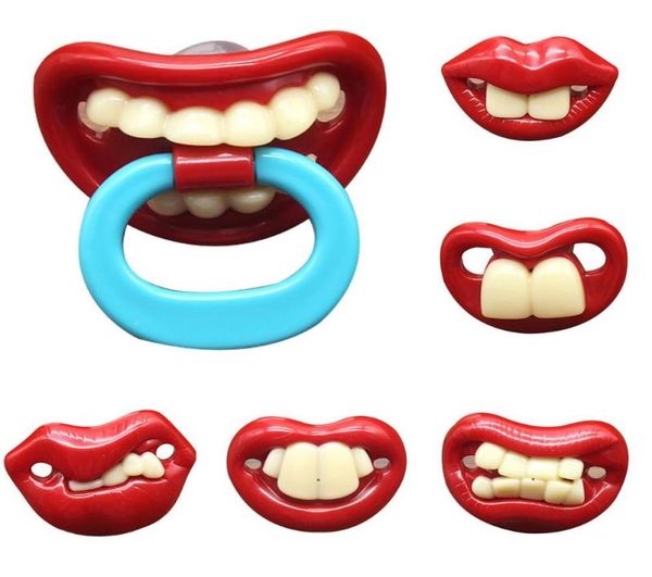 

pacifiers food grade silicone funny baby pacifier lips teeth toddler dummy soother teething sleep clips gift9657395