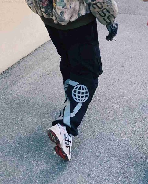 

2023 new minus two cargos usa style fashion print high street men's streetwear pants hip hop skateboard clothes minustwo x16, Black
