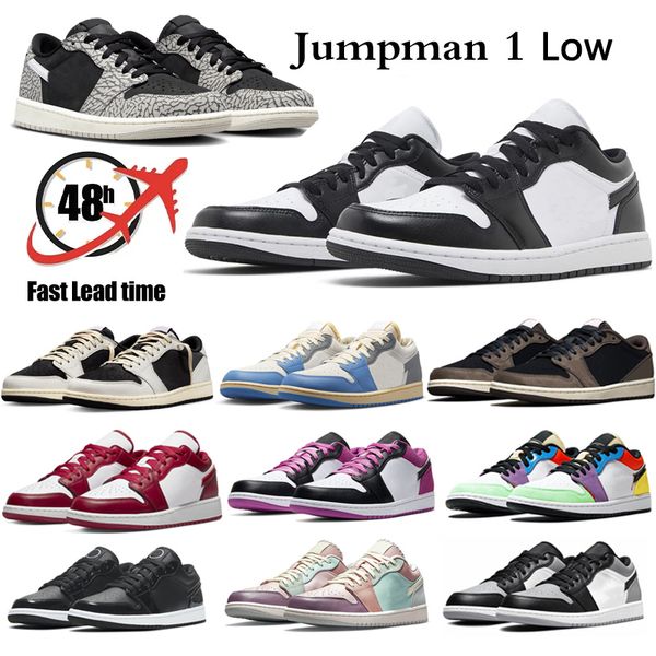 

with box low jumpman 1 1s mens basketball shoes black cement black phantom panda taupe haze multicolor mocha paris midnight navy triple whit