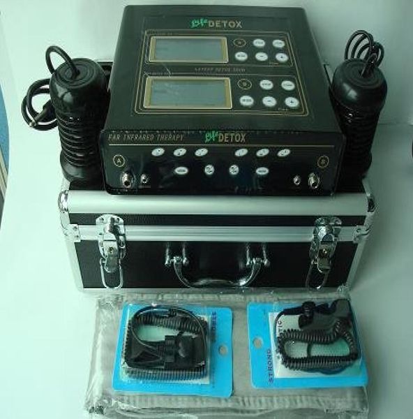 

high tech dual detox ionic cleanse foot bath spa with far infrared waist belt water detoxification foot health care salon machine7409589