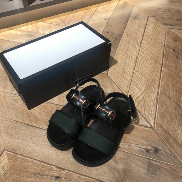 

kid summer g sandals classic red and green webbing kids beach shoes sandals toddler shoes, Black