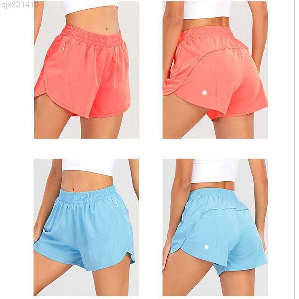 

lu-0160 womens yoga outfits high waist shorts exercise short pants fitness wear girls running elastic pants sportswear, White;black