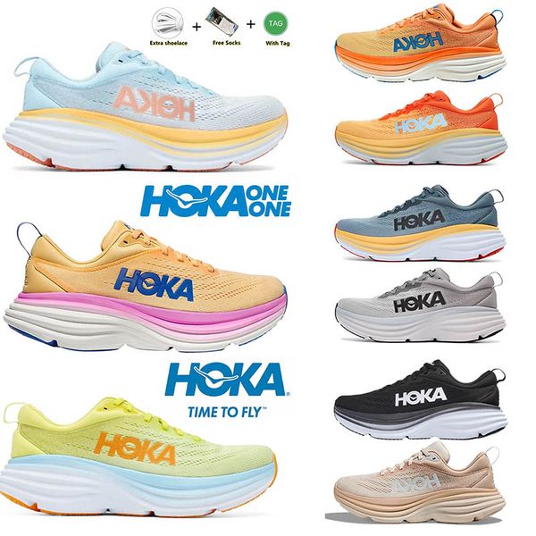 

bondi hoka 8 hokas one running shoes clifton 8 carbon x 2 mens sneakers triple black white amber blue summer song nimbus cloud men women des