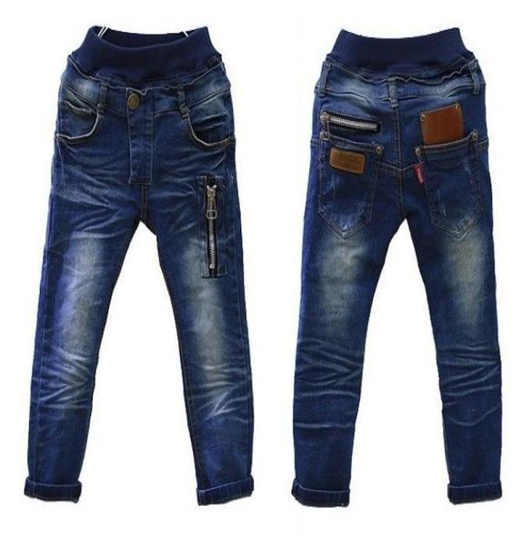 

whole autumn and winter new children39s clothing boys wild baby jeans children trousers children jeans zipper8003804, Blue