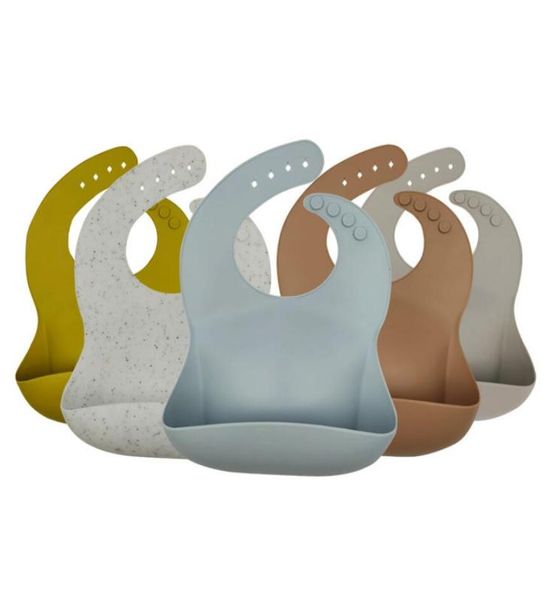 

baby silicone bib infant bibs solid color waterproof children silicone bib baby saliva rice pocket maternal infant products zyy6183155172