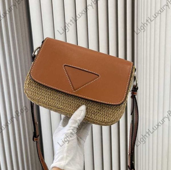 

woman brand straw bags summer beach bags two-tone shoulder bags hobos handbags purses designer crochet crossbody bag luxury lady small totes