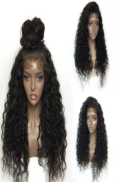 

synthetic lace front wigs heat resistant 1 piece black deep wave hair wigs 3573692
