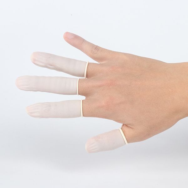 

nail practice display 1000 pcsprotective fingertip natural rubber gloves disposable latex finger cots for workplace safety makeup 230704