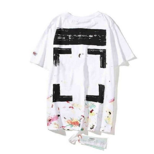 

2023fashion luxurys offes clothing mens tee shirts and women loose tees man casual street graffiti shirt sweatshirtoff men's t-shirts, White;black