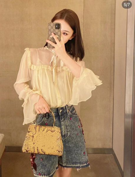 

High-end new denim shorts for women Womens Heavy Rhinestone Fringed Hole Jeans Shorts Female High Waist Summer Fashion Wide Leg Denim Shorts Size: S-L C1, Gray