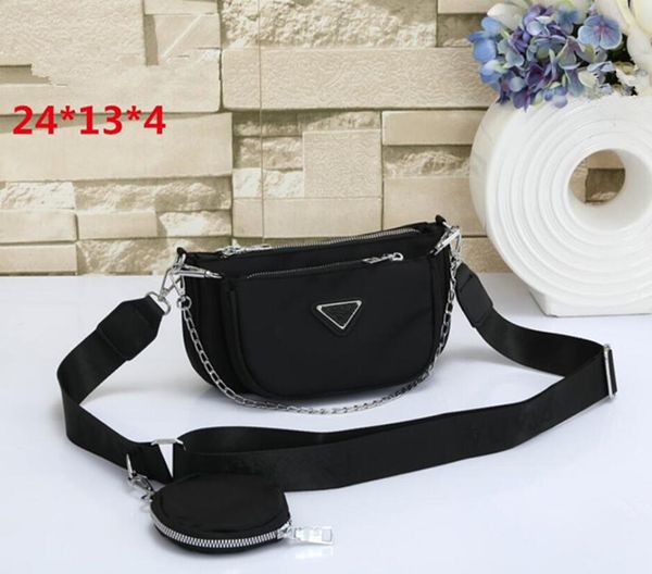 

woman shoulder bags re-edition 2005 designer bags luxury nylon handbag fashion crossbody shopping chain totes purse 2-set with tag casual