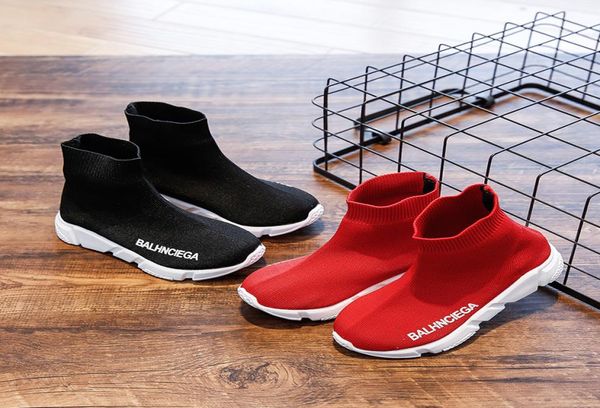 

2019 fashion infant casual sneakers baby boys breathable mesh shoes kids sports socks shoes children spring autumn girls running s7100089, Black;red