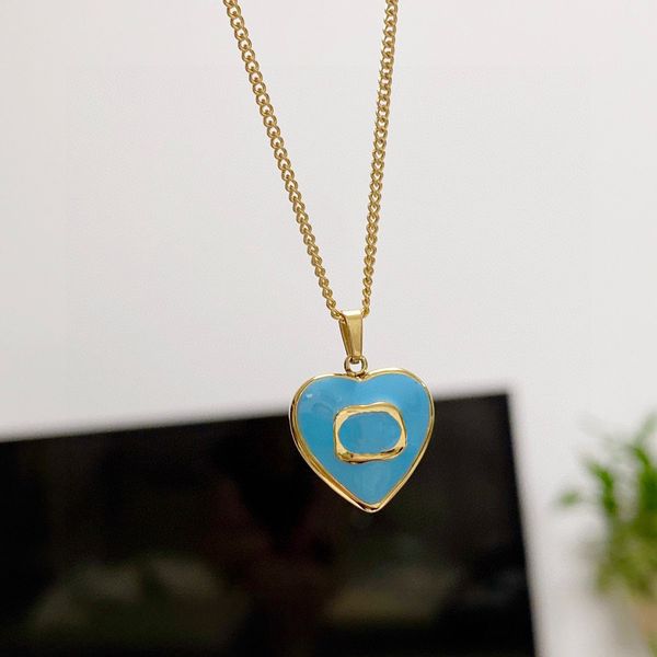 

designer necklace luxury love pendant necklaces simple love copper ring logo printed designer necklace women designer jewelry accessories ni, Silver