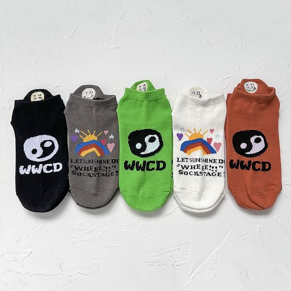 

black white orange green men women socks sock slippers