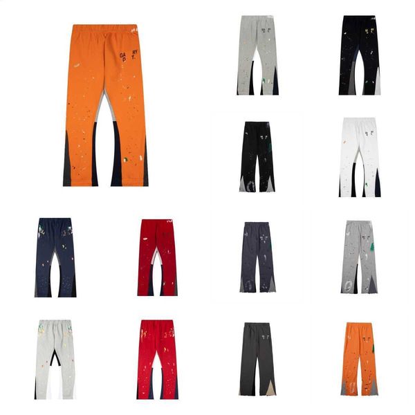 

designer luxurys mens jeans pants galleryes sweat pants depts speckled letter print men's women's couple loose casual pant, Black