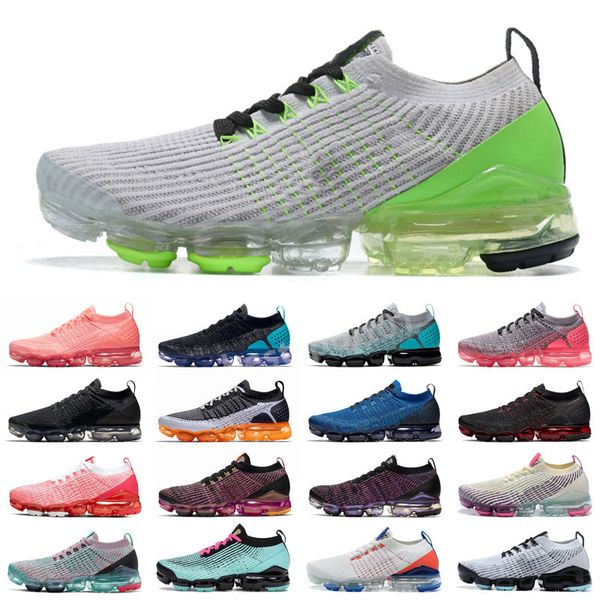 

2018 men running shoes fk designer fly anthracite knit cushion triple black day to metallic silver oatmeal chilly blue neon women trainers s