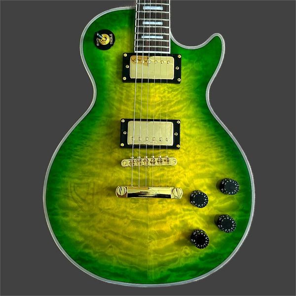 

custom shop, cstom lp electric guitars, gold hardware quilted maple 22 trorts guitars ing