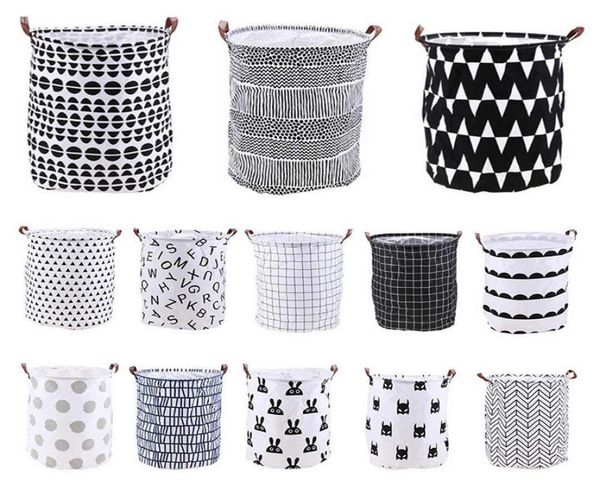 

24 styles home folding laundry basket cartoon storage barrel standing clothing storage bucket laundry organizer holder pouch kid s1838689