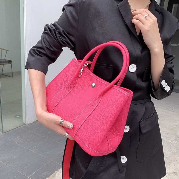 

classic hemrres tote bags garden party in 2023 the first layer of litchi grain cow leather garden bag is fashionable simple and large capaci