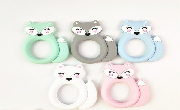 

large silicone fox teether teething baby toys bpa safe soft silicone animal chew beads soothers nursing baby teething toys9485271