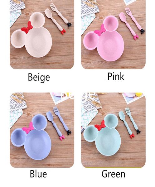 

3pcsset baby food storage tableware toddle solid cute cartoon dishes kids plate bowl ecofriendly children training dinnerware5751617