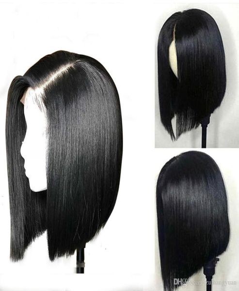 

13x4 lace front human hair wigs brazilian straight baby hair remy lace wig for black women new5925261