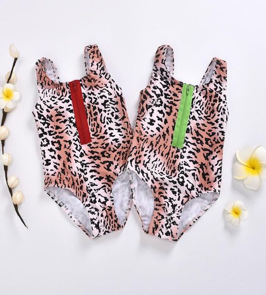 

baby girls onepiece leopard print swimsuit toddler girl swimwear infant baby swimsuits children bathing swim suit kids clothing m4715908, Black