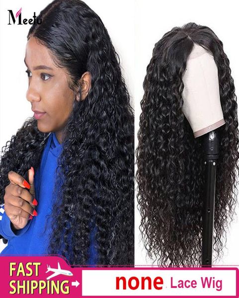 

meetu body wave human hair wigs middle part straight loose deep curly full machine made none lace wig for women all ages 828inch 9238751, Black;brown