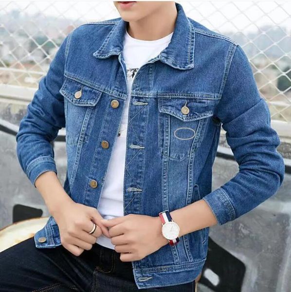

man jacket caots denims vintage style mens coat jeans spring autumn designer jackets outwears luxury, Black;brown