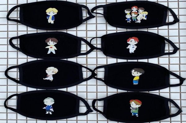 

16pcslot bts cartoon member breathe mask01234567896112823, Blue