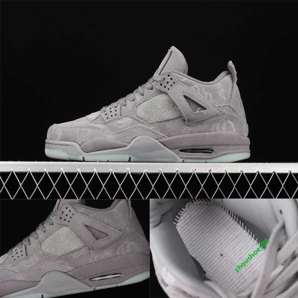 

jumpman 4 mens womens basketball shoes kaws 930155-003 cool grey white men women designers sports sneakers trainer shoe