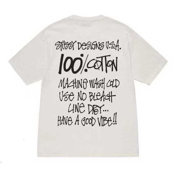 

designer mens t-shirt stussys tees ice cream t shirt summer casual short sleeve womens shirts men's fashion business high street dice, White;black
