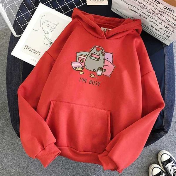 

men's hoodies 2023 funny the hoodie women fashion kawaii korean harajuku sweatshirt female 90s cartoon clothes hood oversized girls sh0, Black