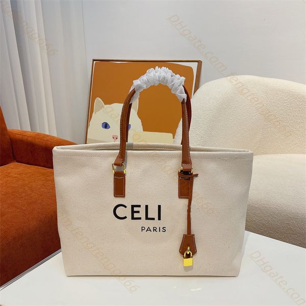 

high fashion designers tote bag shopping bag high capacity designer with lock crossbody luxury letter printing handbag womens canvas shoulde