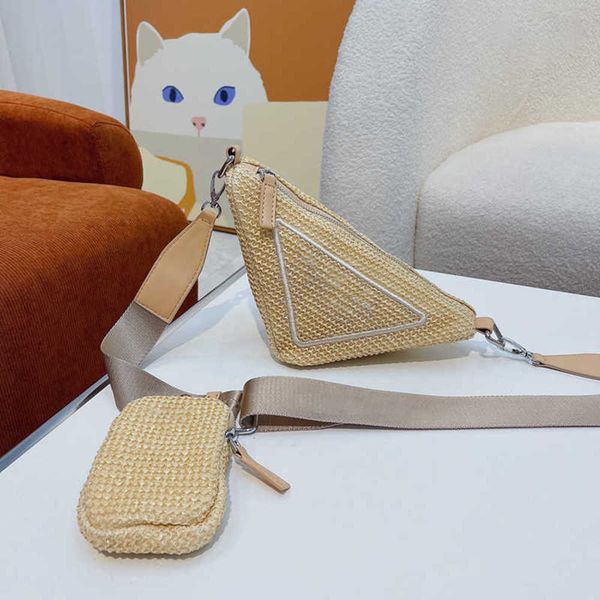 

beach bags wallet designer woman handbag casual holiday woven bag shoulder bags women straw tote shopping purse 230419