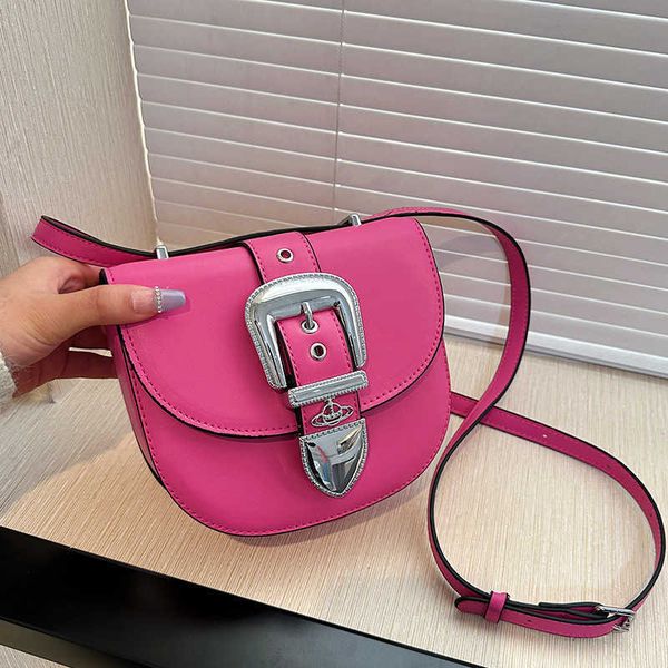 

netizens popular small bag women's new western style versatile shell saddle bag small design one shoulder crossbody bag
