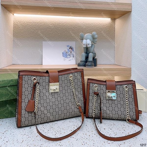 

vintage cowhide padlock bag women one shoulder crossbody bag designer handbag high capacity tote lock head chain bag gg envelope bags messen