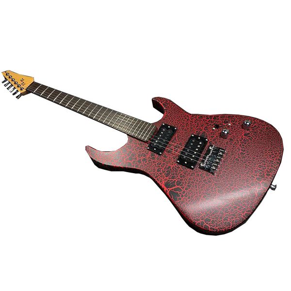 

customized metal electric guitar cool crack finish body