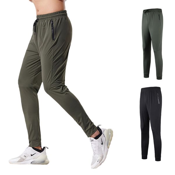 

men's pants yoga outfit sport quick dry drawstring gym sweatpants trousers with pockets men's casual elastic waist drawstring loos