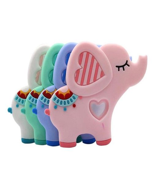 

food grade silicone teethers diy animal elephant baby teether infant baby silicone charms kids teething gift toddler toys5014755